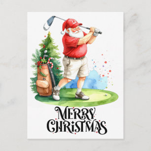 Golf Frohe Weihnachten mit dem Weihnachtsmann auf