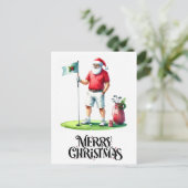 Golf Frohe Weihnachten mit dem Weihnachtsmann auf (Stehend Vorderseite)