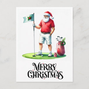 Golf Frohe Weihnachten mit dem Weihnachtsmann auf