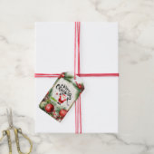 Golf Frohe Weihnachten mit dem Weihnachtsmann auf  Geschenkanhänger (Mit Garn)