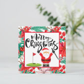 Golf Frohe Weihnachten mit dem Weihnachtsmann beim (Stehend Vorderseite)