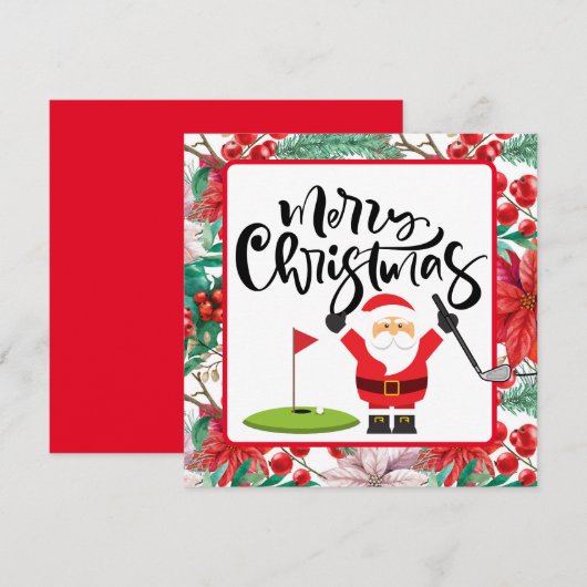Golf Frohe Weihnachten mit dem Weihnachtsmann beim (Vorne/Hinten)