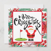 Golf Frohe Weihnachten mit dem Weihnachtsmann beim (Vorderseite)