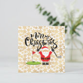 Golf Frohe Weihnachten mit dem Weihnachtsmann beim (Stehend Vorderseite)