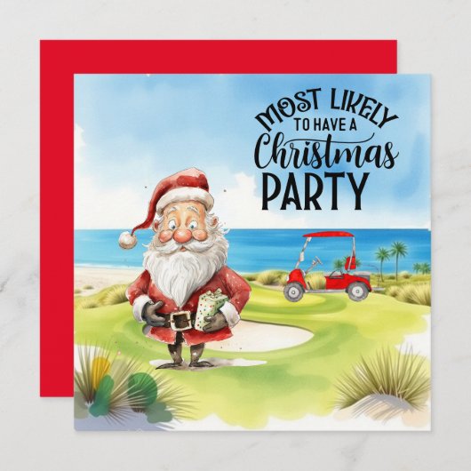 Golf Frohe Weihnachten mit dem Weihnachtsmann beim (Vorne/Hinten)