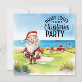 Golf Frohe Weihnachten mit dem Weihnachtsmann beim (Vorderseite)