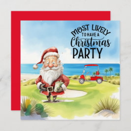 Golf Frohe Weihnachten mit dem Weihnachtsmann beim