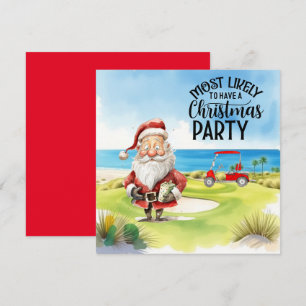 Golf Frohe Weihnachten mit dem Weihnachtsmann beim