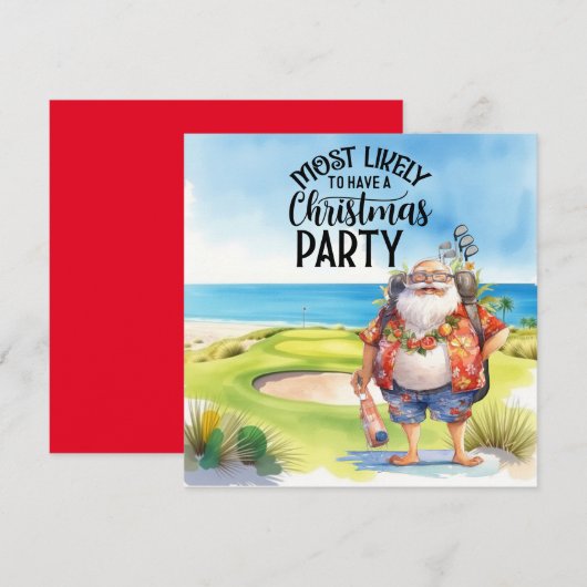 Golf Frohe Weihnachten mit dem Weihnachtsmann beim (Vorne/Hinten)