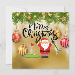 Golf Frohe Weihnachten mit dem Weihnachtsmann beim