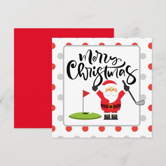 Golf Frohe Weihnachten mit dem Weihnachtsmann beim (Vorne/Hinten)
