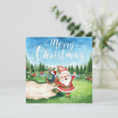 Golf Frohe Weihnachten mit dem Weihnachtsmann beim (Stehend Vorderseite)