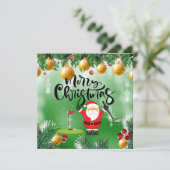 Golf Frohe Weihnachten mit dem Weihnachtsmann beim (Stehend Vorderseite)