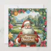 Golf Frohe Weihnachten mit dem Weihnachtsmann beim (Vorderseite)