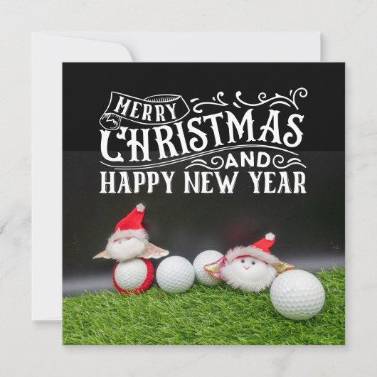 Golf Frohe Weihnachten mit dem Weihnachtsmann beim (Vorderseite)