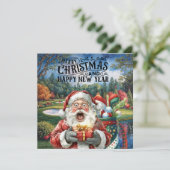 Golf Frohe Weihnachten mit dem Weihnachtsmann beim (Stehend Vorderseite)