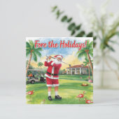 Golf Frohe Weihnachten mit dem Weihnachtsmann und (Stehend Vorderseite)