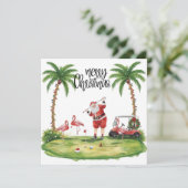 Golf Frohe Weihnachten mit dem Weihnachtsmann und (Stehend Vorderseite)