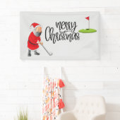 Golf Frohe Weihnachten mit dem Weihnachtsmann und  Banner (Insitu)