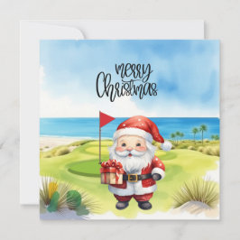 Golf Frohe Weihnachten mit dem Weihnachtsmann unte