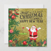 Golf Frohe Weihnachten mit dem Weihnachtsmann unte (Vorderseite)