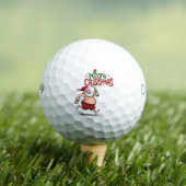 Golf Frohe Weihnachten mit dem Weihnachtsmann zum  Golfball (Insitu T-Shirt)