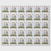 Golf Frohe Weihnachten mit Golf Cart Geschenkpapier (Flach)