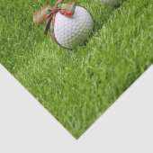 Golf Frohe Weihnachten mit Golfball-Weihnachtsmann Seidenpapier (Detail)