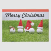 Golf Frohe Weihnachten mit Golfball-Weihnachtsmann Seidenpapier (Vorderseite)