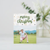 Golf Frohe Weihnachten mit Ihrem eigenen Foto Urla (Stehend Vorderseite)