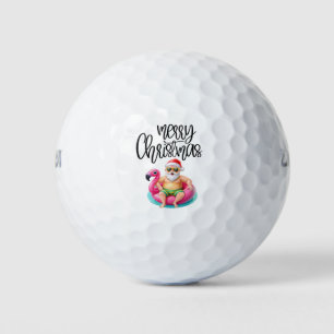 Golf Frohe Weihnachten mit Santa Claus Poolparty Golfball