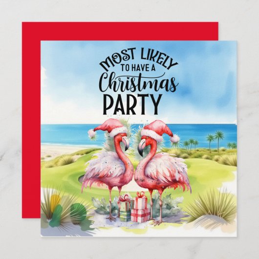 Golf Frohe Weihnachten mit Santa Flamingo (Vorne/Hinten)