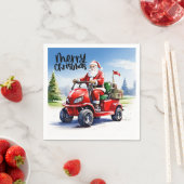 Golf Frohe Weihnachten mit Weihnachtsmann und rote Serviette (Beispiel)