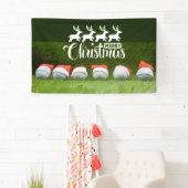Golf Frohe Weihnachtsbälle tragen Weihnachtsmannmü Banner (Insitu)