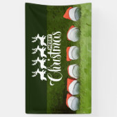 Golf Frohe Weihnachtsbälle tragen Weihnachtsmannmü Banner (Vertikal)