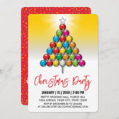 Golf Frohe Weihnachtsgestaltung Einladung (Vorne/Hinten)