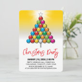 Golf Frohe Weihnachtsgestaltung Einladung (Stehend Vorderseite)