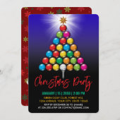 Golf Frohe Weihnachtsgestaltung Einladung (Vorne/Hinten)