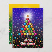 Golf Frohe Weihnachtsgestaltung Feiertagskarte (Vorne/Hinten)