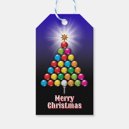 Golf Frohe Weihnachtsgestaltung Geschenkanhänger (Vorderseite)