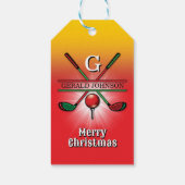 Golf Frohe Weihnachtsgestaltung Geschenkanhänger (Rückseite)