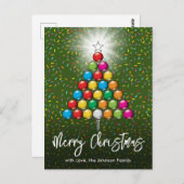 Golf Frohe Weihnachtsgestaltung Postkarte (Vorne/Hinten)