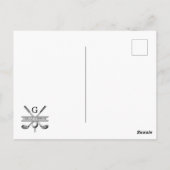 Golf Frohe Weihnachtsgestaltung Postkarte (Rückseite)