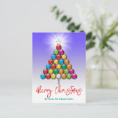 Golf Frohe Weihnachtsgestaltung Postkarte (Stehend Vorderseite)