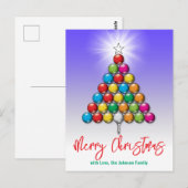 Golf Frohe Weihnachtsgestaltung Postkarte (Vorne/Hinten)