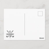 Golf Frohe Weihnachtsgestaltung Postkarte (Rückseite)