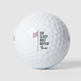 Golf Fun Quotes essen Schlaf Golf wiederholen Golfball