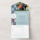 Golf Fundraising-Turnier Blue Foto UAWG All In One Einladung (Innen Boden)