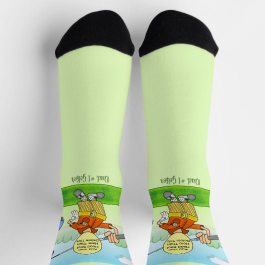 Golf Funny Cartoon Crew Socken (Oben)