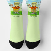 Golf Funny Cartoon Crew Socken